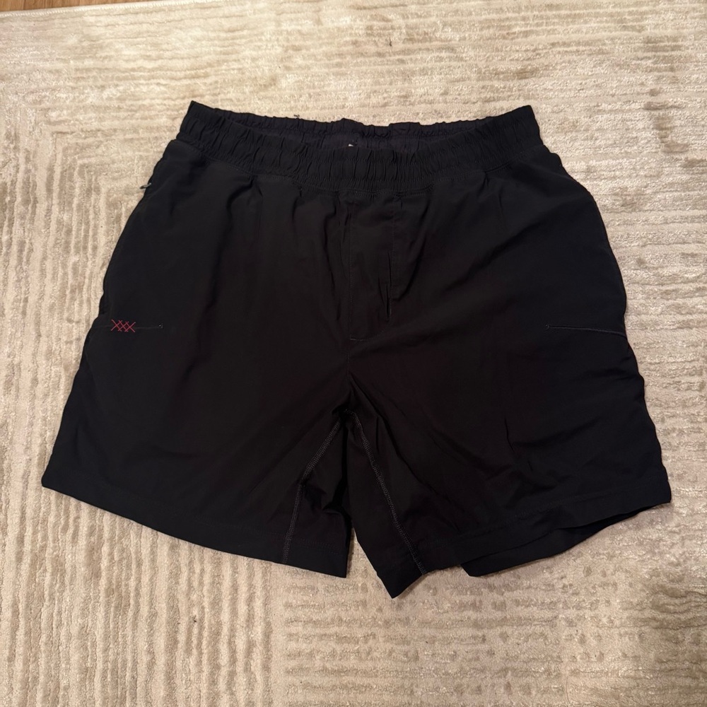 RHONE Black Athletic Shorts (Lined) 6.5” inseam